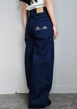 secret dot longline denim