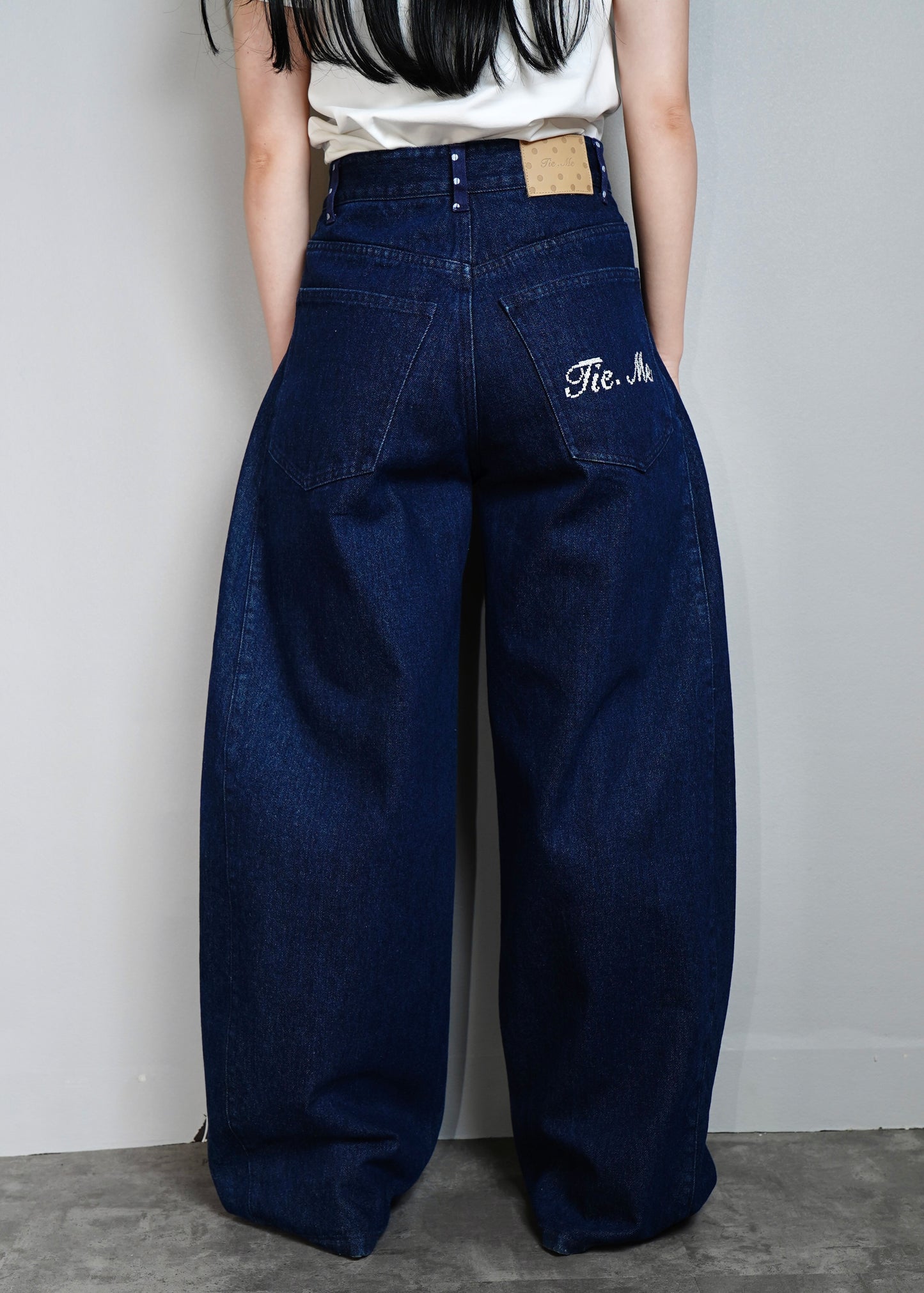 secret dot longline denim