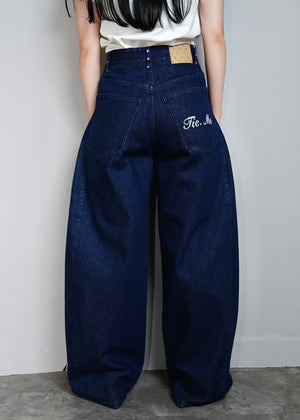 secret dot longline denim