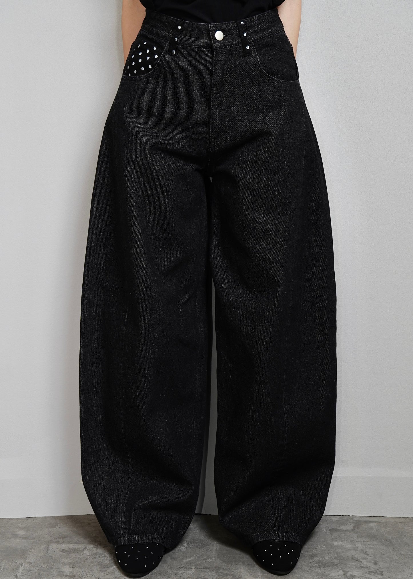 secret dot longline denim