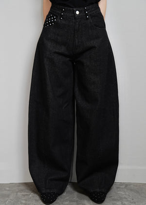 secret dot longline denim