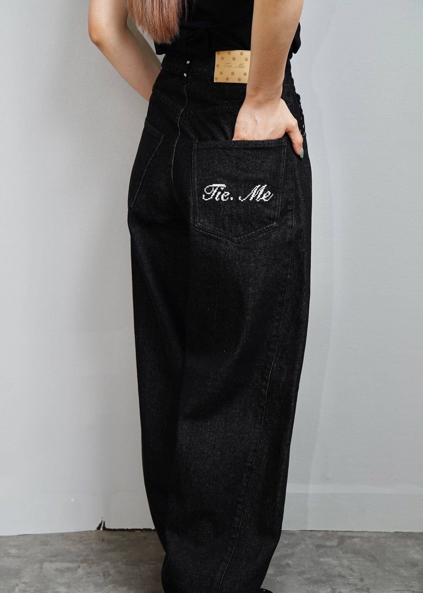secret dot longline denim