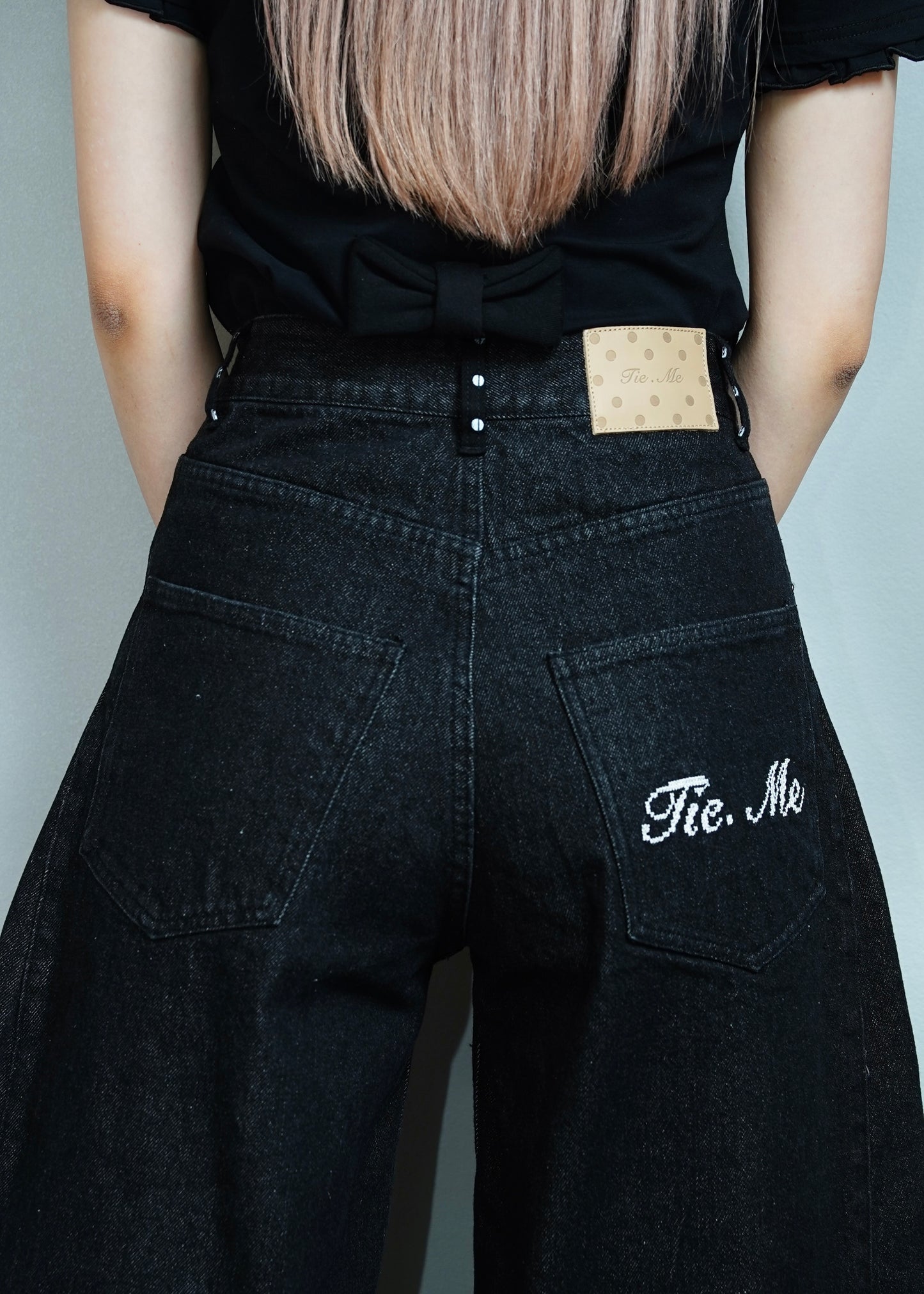 secret dot longline denim