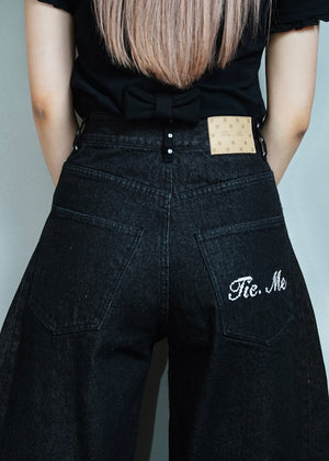 secret dot longline denim