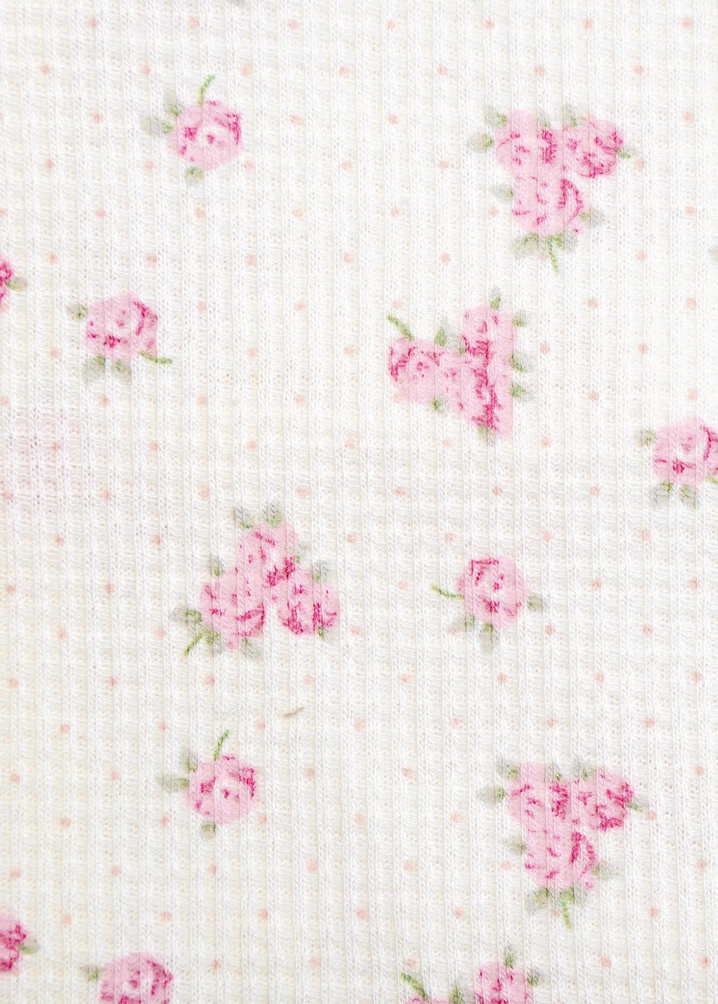 flower waffle frill button-up Tee