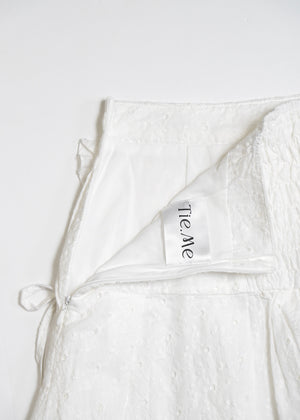 pleated cargo floral skirt