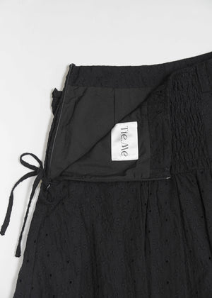 pleated cargo floral skirt