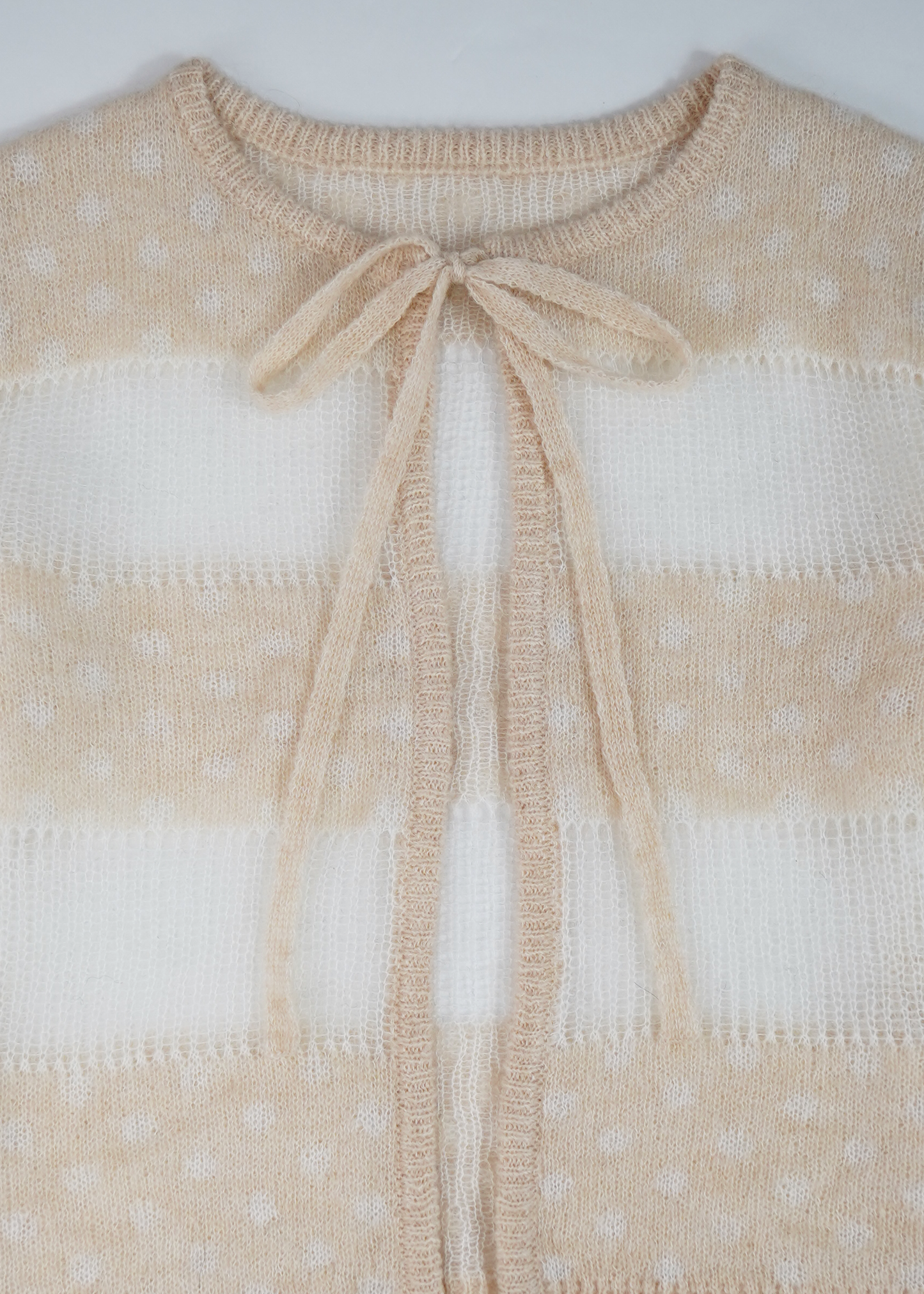 color dot knit cardigan-IVORY