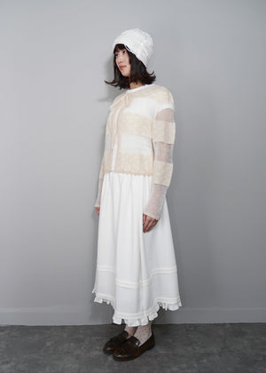 color dot knit cardigan