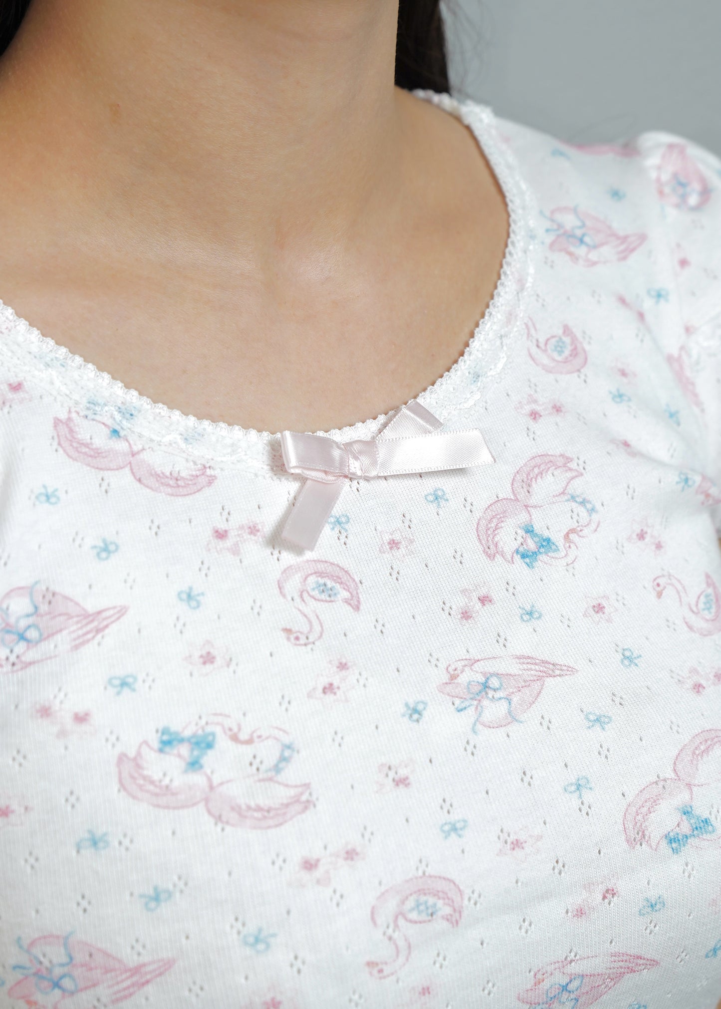 「swan's dream」lace Tee