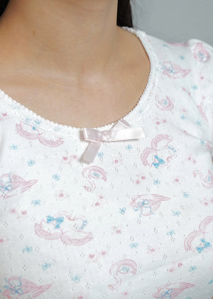 「swan's dream」lace Tee