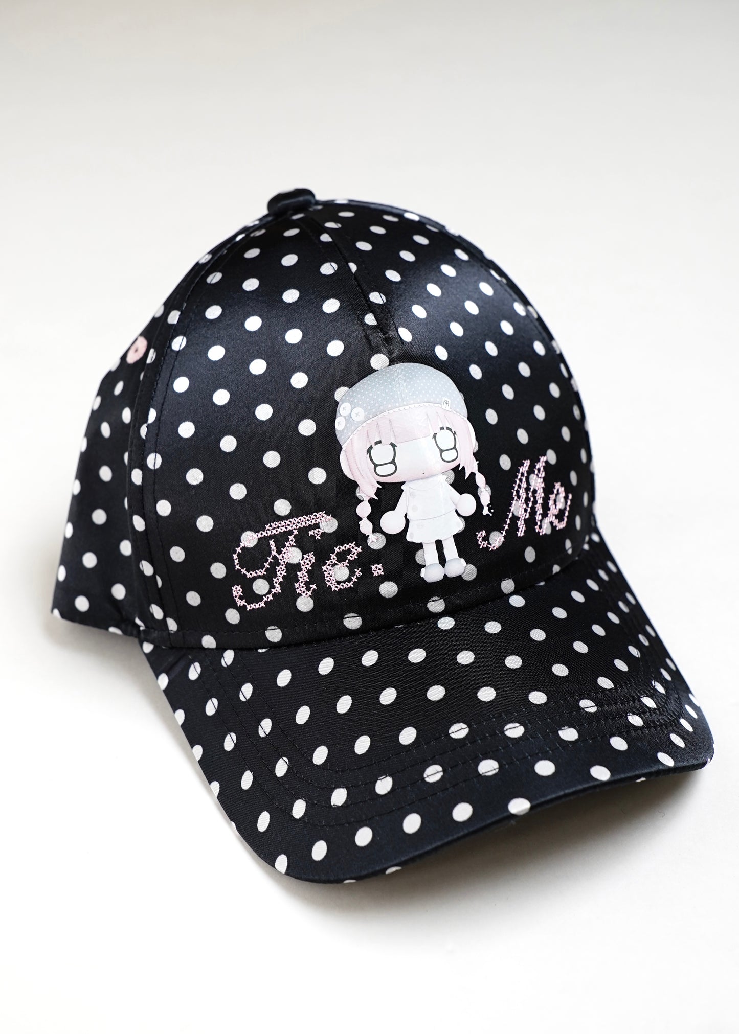 【HUHUEE】gallery girl satin dot cap
