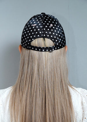 【HUHUEE】gallery girl satin dot cap