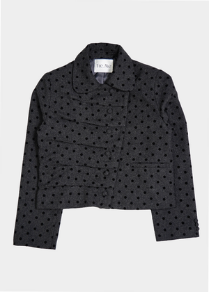 button up wool jacket-DOT