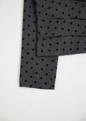 button up wool jacket-DOT