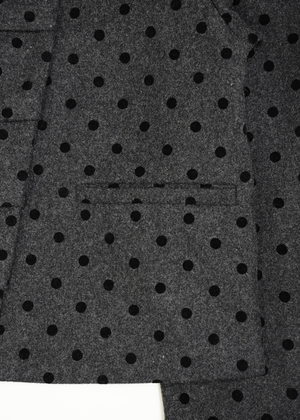 button up wool jacket-DOT