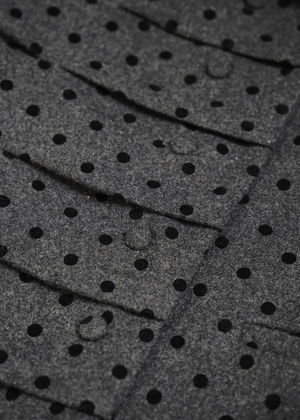 button up wool jacket-DOT