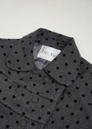 button up wool jacket-DOT