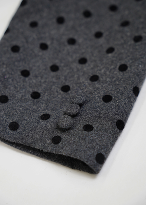 button up wool jacket-DOT