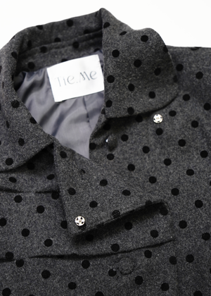 button up wool jacket-DOT
