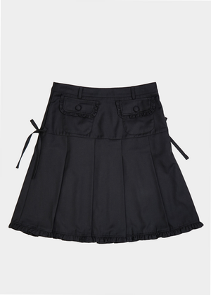 pleated cargo skirt
