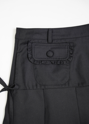 pleated cargo skirt