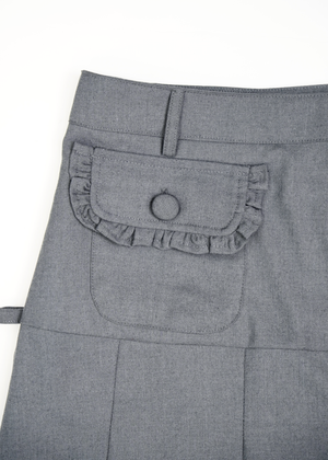 pleated cargo skirt