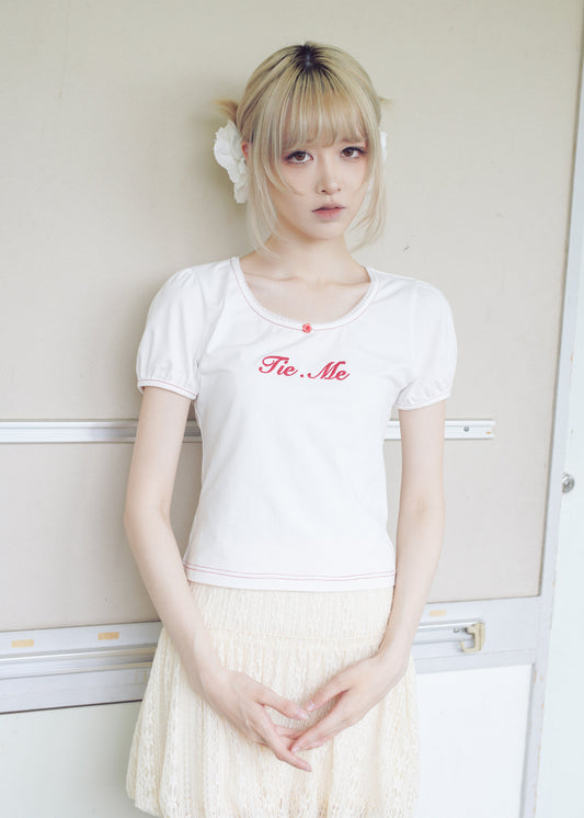 color stitch logo tee