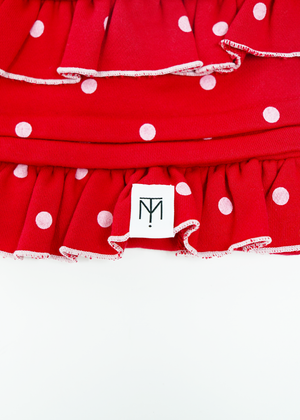 dot frill 2-way tote bag