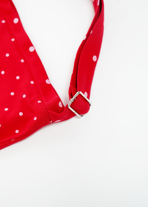 dot frill 2-way tote bag