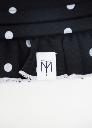 dot frill 2-way tote bag