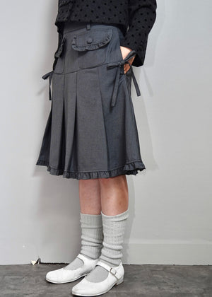 pleated cargo skirt
