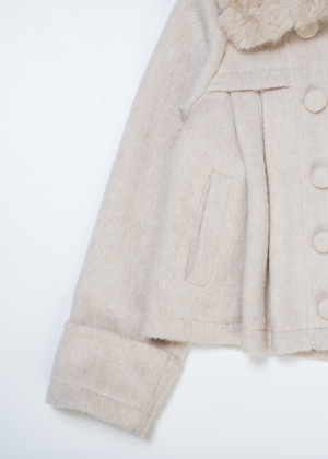 【12月上旬発送】grace fur collar wool coat