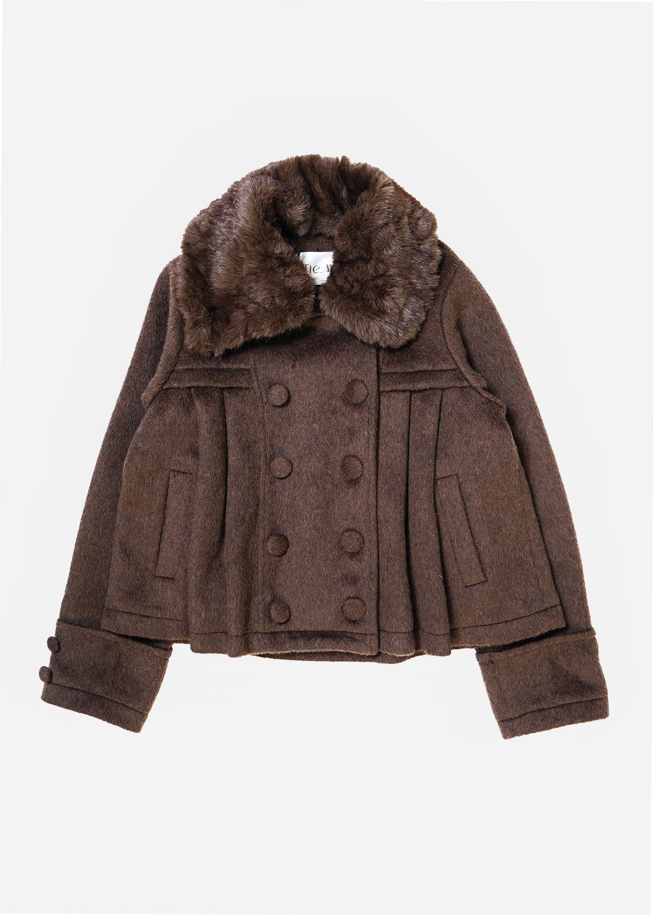 Tie.Me grace fur collar wool coat ブラウン 12月上旬発送】grace fur collar wool coat – Tie.Me