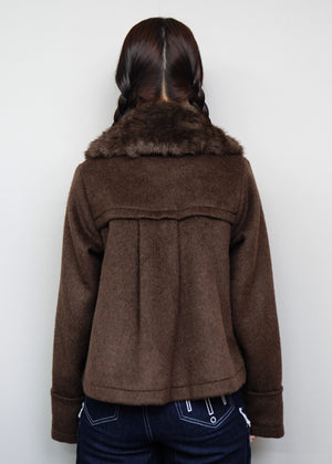【12月上旬発送】grace fur collar wool coat