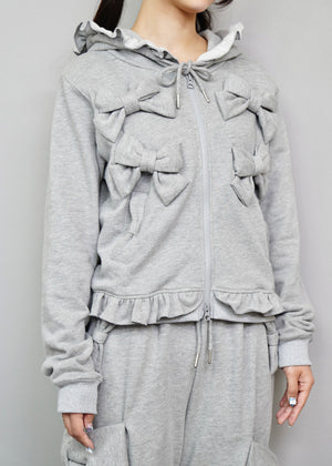 ribbonful zip hoodie