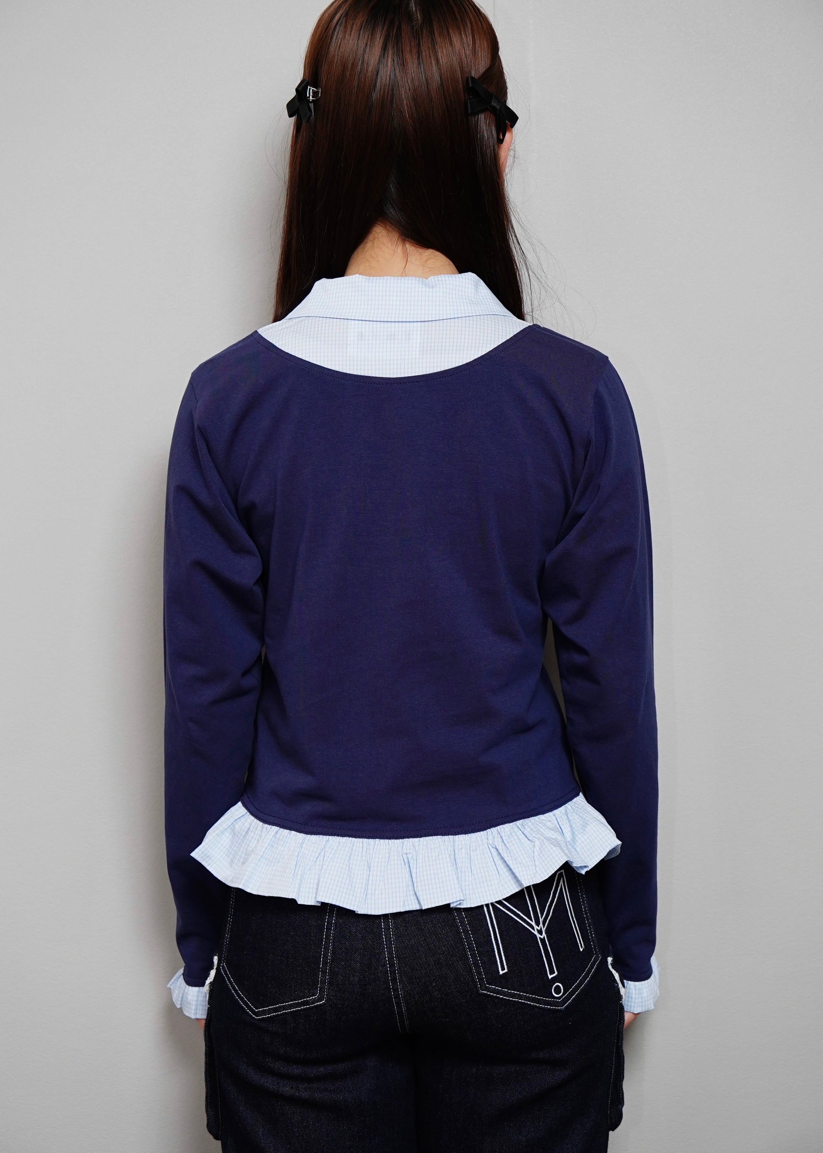 button up shirt layered tee – Tie.Me