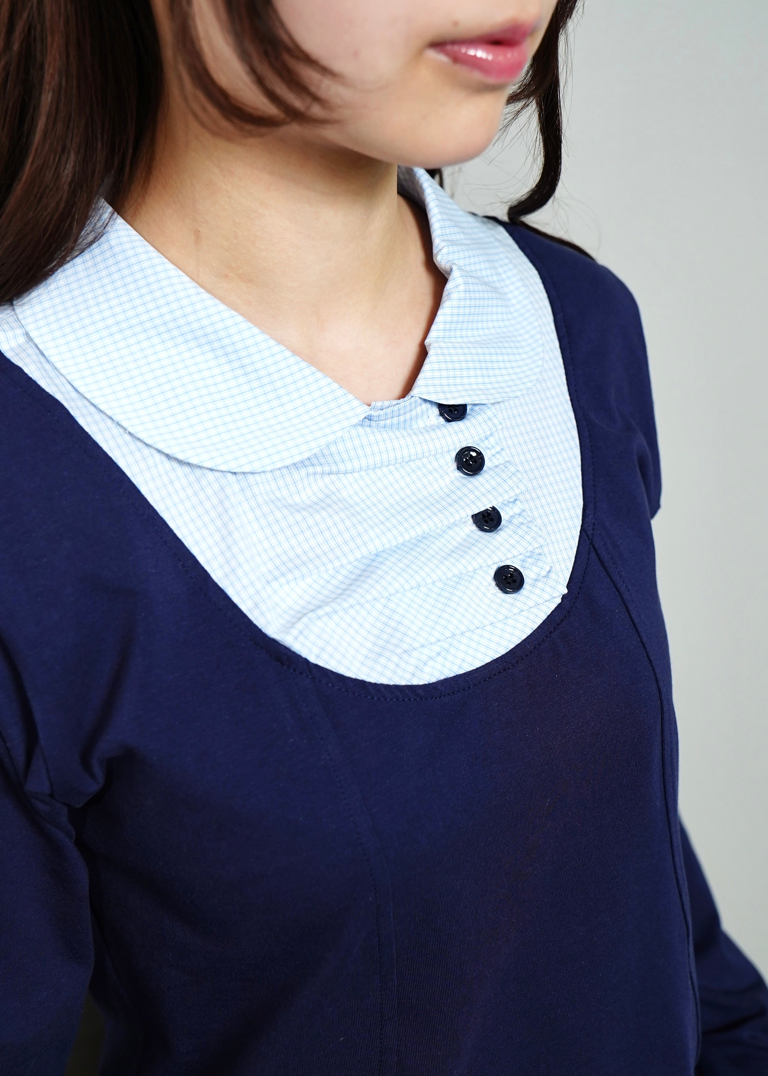 button up shirt layered tee – Tie.Me