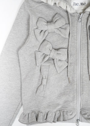 ribbonful zip hoodie