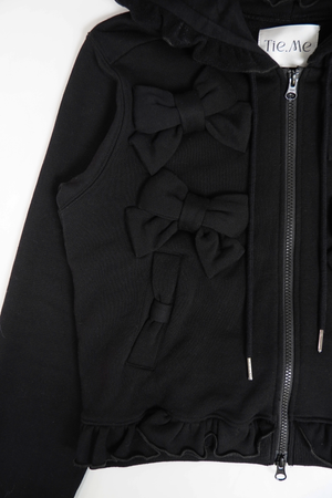 ribbonful zip hoodie