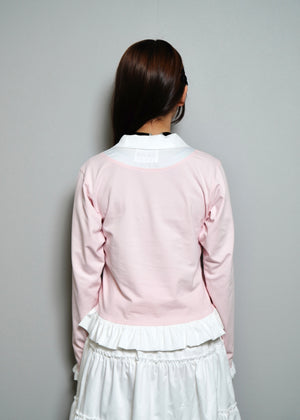 button up shirt layered tee