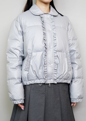 soft frill down jacket