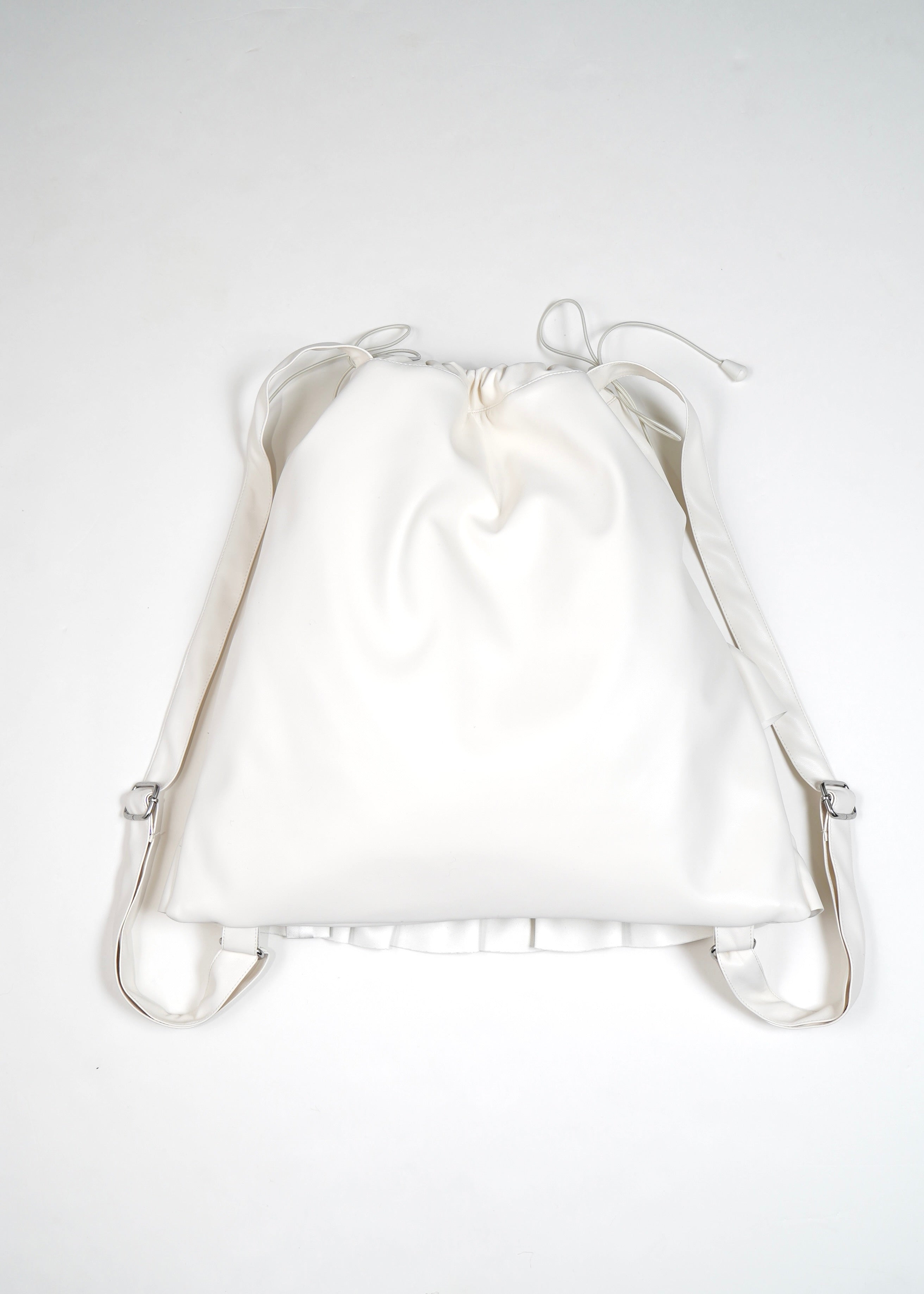 soft vegan leather frill knapsack – Tie.Me
