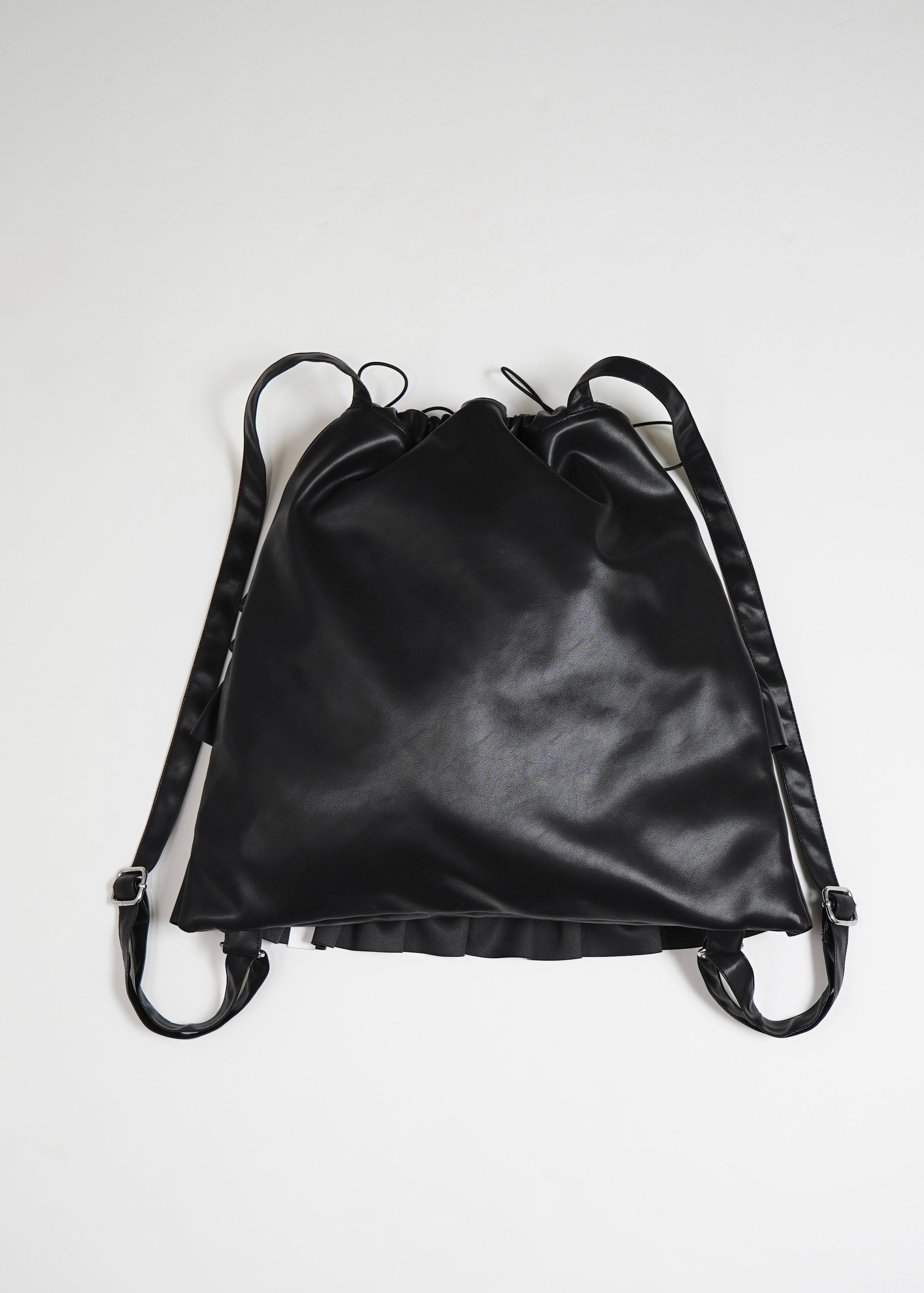 soft vegan leather frill knapsack – Tie.Me