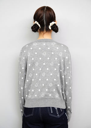 wings dot knit cardigan
