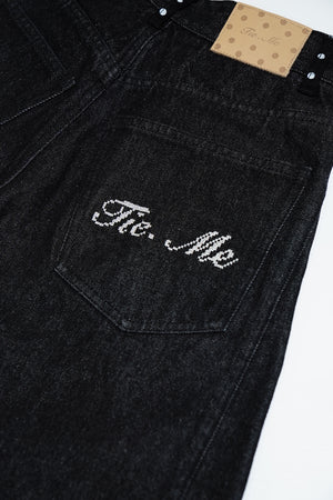 secret dot longline denim
