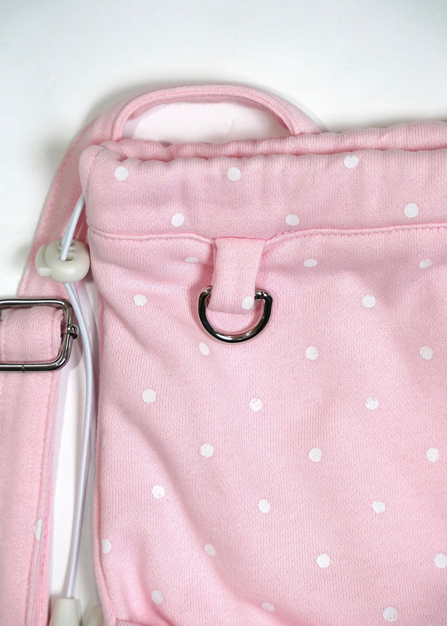 dot frill knapsack-pink&blue
