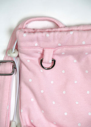 dot frill knapsack-pink&blue