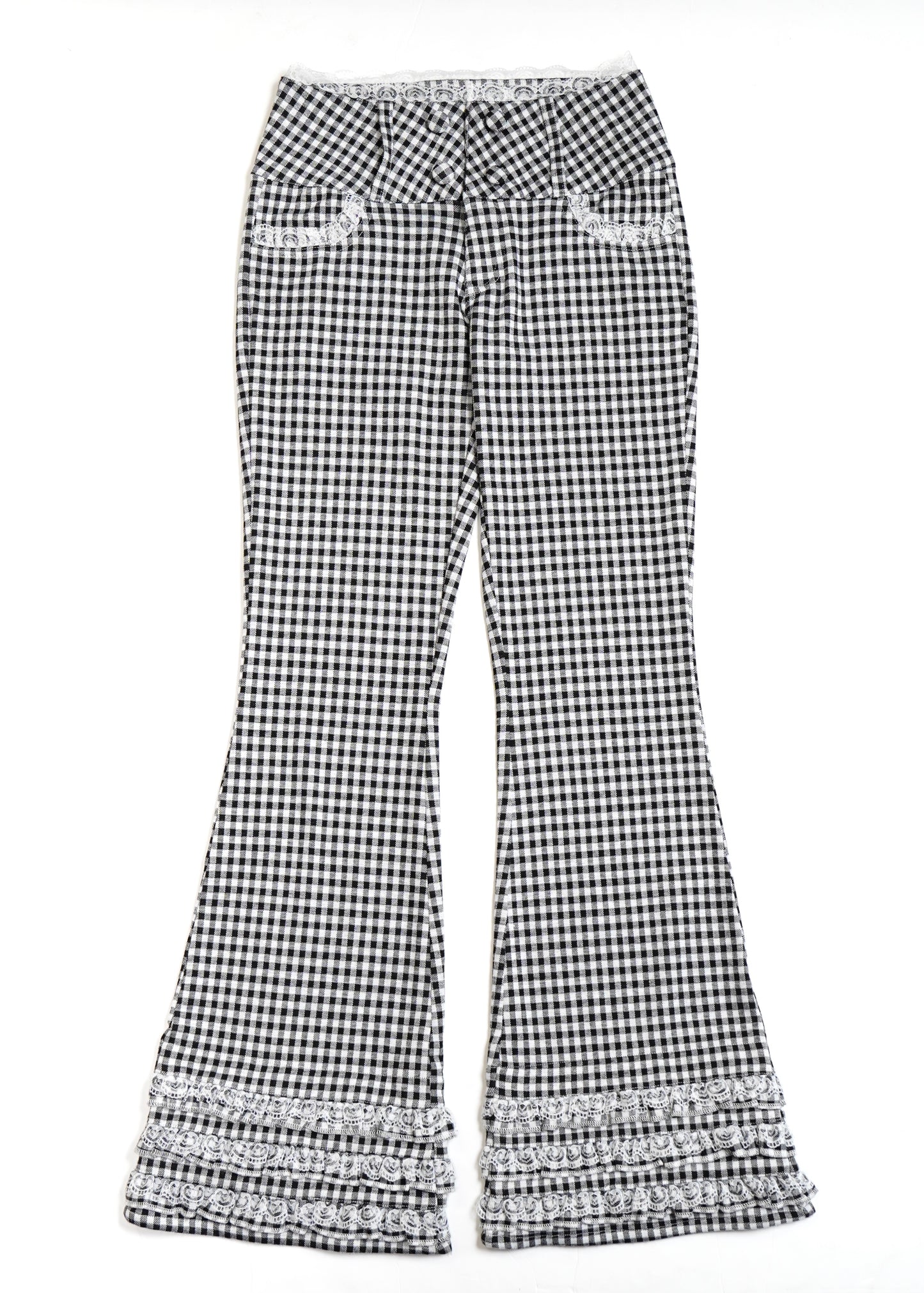 vintage lace gingham pants