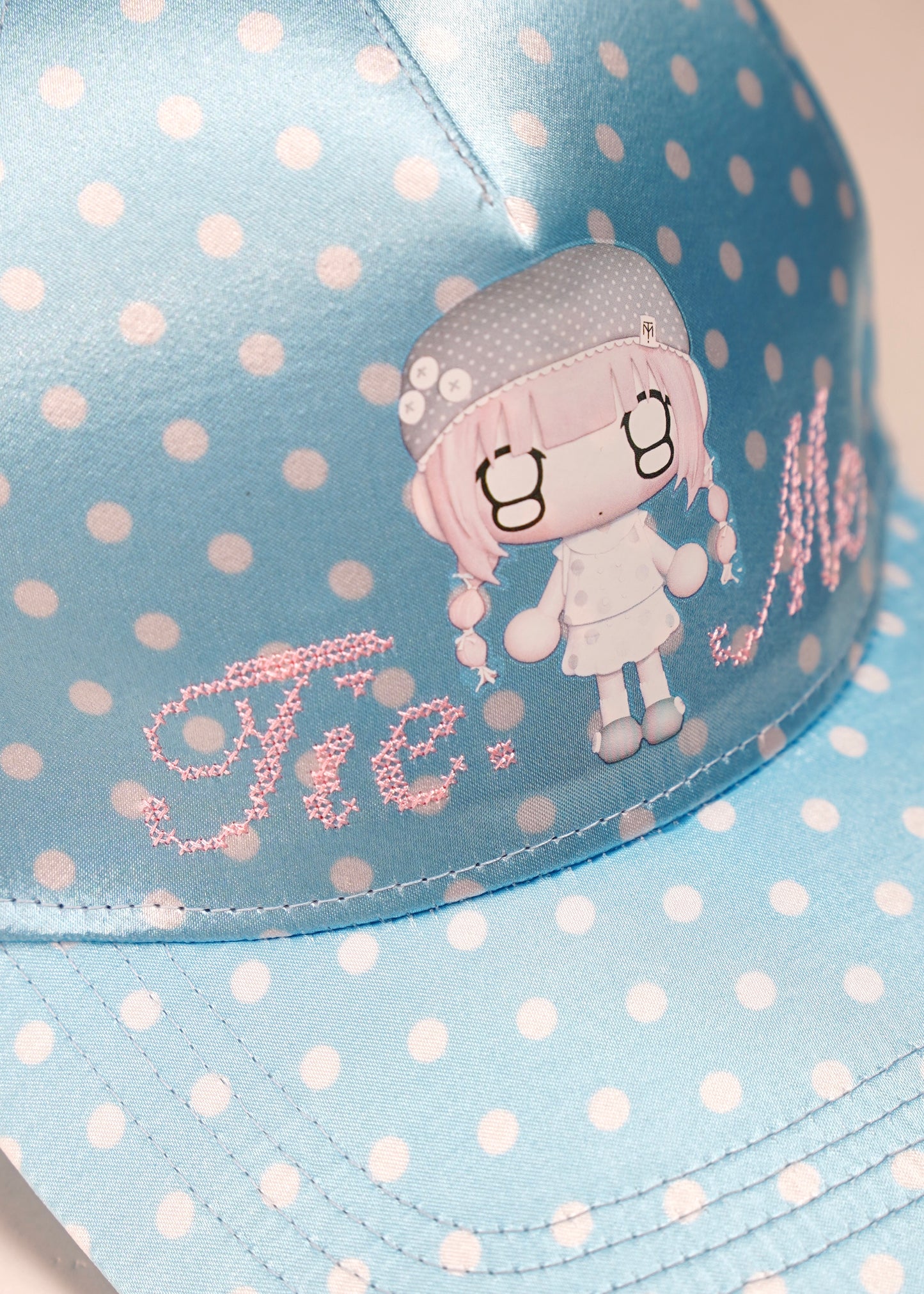 【HUHUEE】gallery girl satin dot cap